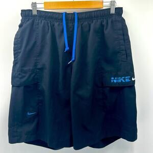 VINTAGE NIKE Y2K SWIM TRUNKS SHORT MENS SIZE LARGE BLACK
